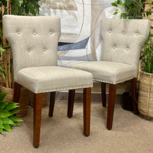 Load image into Gallery viewer, Grey Tufted Dining Chair
