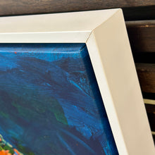 Load image into Gallery viewer, Saturated Navy &amp; Orange Floral Art
