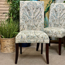Load image into Gallery viewer, Teal Paisley Dining Chair
