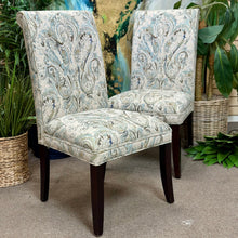 Load image into Gallery viewer, Teal Paisley Dining Chair
