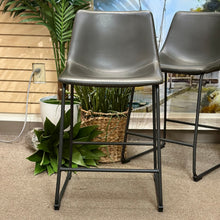 Load image into Gallery viewer, Set/2 Dark Grey Counter Stools
