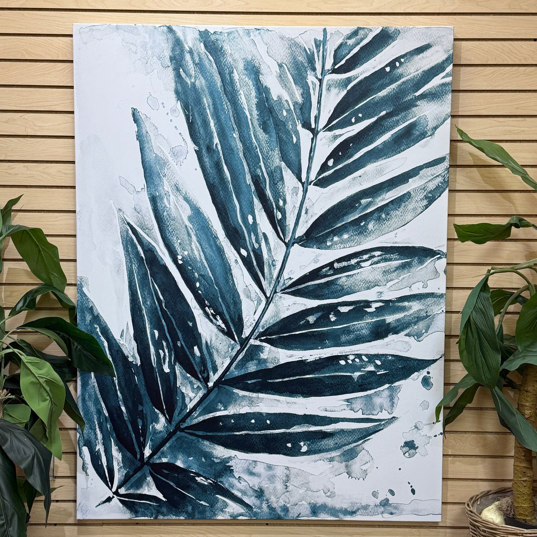 LG Blue Leaf Canvas Art I