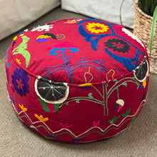 Load image into Gallery viewer, Fuchsia Turkish Pouf
