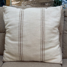 Load image into Gallery viewer, White Pillow Beige Stripes
