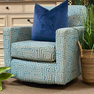 Turquoise Geometric Swivel Glider