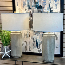 Load image into Gallery viewer, Ridged Ceramic Table Lamp
