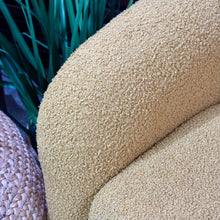 Load image into Gallery viewer, Mustard Boucle Barrel Chair
