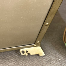 Load image into Gallery viewer, Tufted Leather/Metal Ottoman
