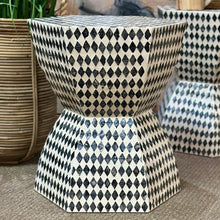 Load image into Gallery viewer, Black/White Hexagon Stool
