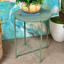 Load image into Gallery viewer, Round Metal Green Table
