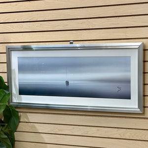 Silver Framed Boat Art