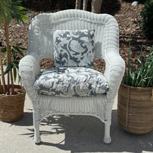 Load image into Gallery viewer, White Wicker Outdoor Chair
