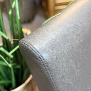 Modern Faux Grey Leather Chair