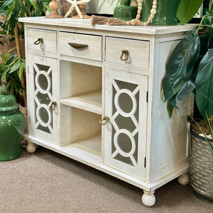 Distressed White Cabinet