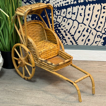 Load image into Gallery viewer, Vintage Rattan Rickshaw Planter
