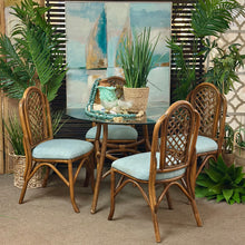 Load image into Gallery viewer, 5PC Rattan/Glass Dining Set
