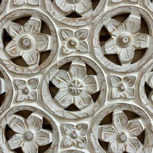 Load image into Gallery viewer, Wooden Distressed White Floral Art
