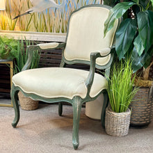 Load image into Gallery viewer, Green Framed Bergere Chair
