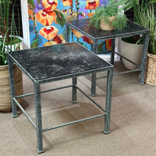 Load image into Gallery viewer, Black Metal/Marble Side Table
