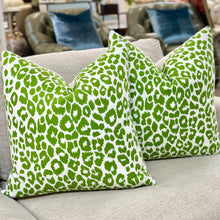 Load image into Gallery viewer, Green Leopard Designer Pillow
