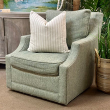 Load image into Gallery viewer, Seafoam Tweed Swivel Chair
