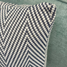 Load image into Gallery viewer, Navy/White Chevron Designer Pillow
