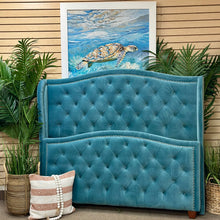 Load image into Gallery viewer, Aqua Queen Tufted Bed
