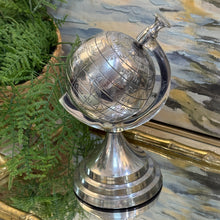 Load image into Gallery viewer, Handmade Silver Globe
