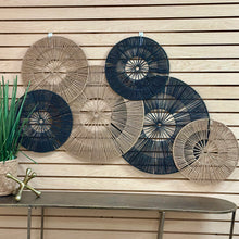 Load image into Gallery viewer, Black/Natural Woven Wall Decor

