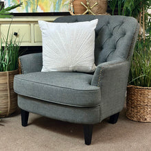 Load image into Gallery viewer, Grey Tufted Accent Chair
