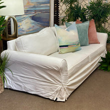 Load image into Gallery viewer, PB 'Comfort Roll' White Slipcover Sofa
