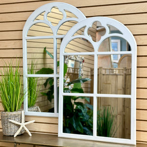 White Arched Mirror