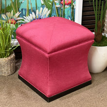 Load image into Gallery viewer, Fuchsia Storage Ottoman
