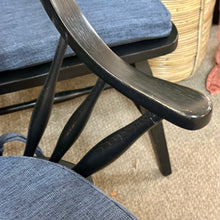 Load image into Gallery viewer, Black Armed Dining Chair
