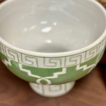 Load image into Gallery viewer, Green &amp; White Decorative Bowl
