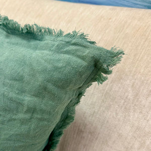 Green Linen Pillow