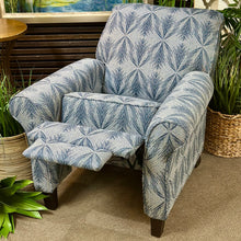 Load image into Gallery viewer, Navy/White Patterned Recliner
