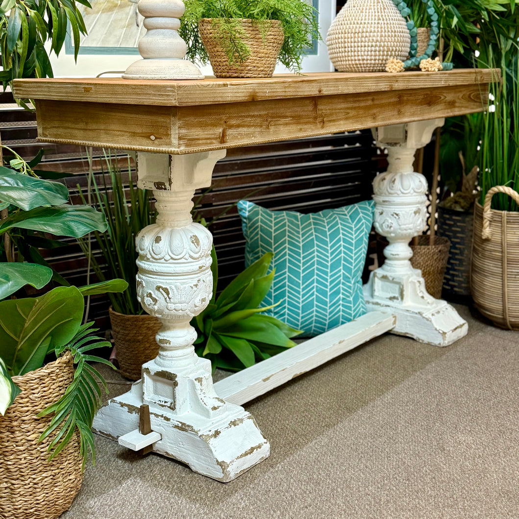 Rustic Pillar Console