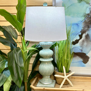 Light Blue Resin Lamp