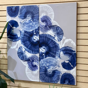 Blue & Grey Diptych Art