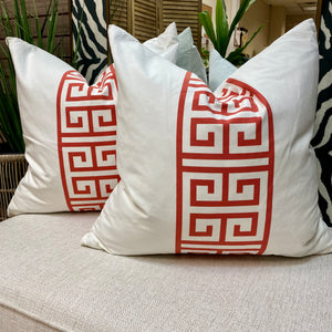 Orange Pattern Down Pillow