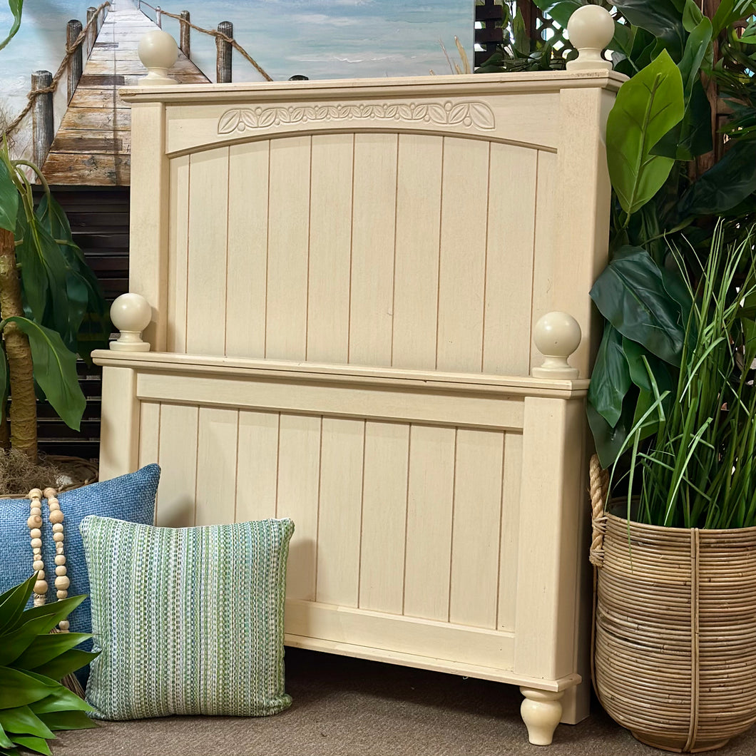 Carved Wood Twin Bed