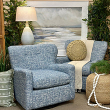Load image into Gallery viewer, Blue Jacquard Swivel Glider
