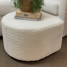 Load image into Gallery viewer, Plush Ivory Swivel Chair W/Otto
