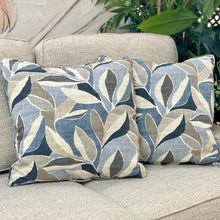 Load image into Gallery viewer, Blue/Taupe Pillow
