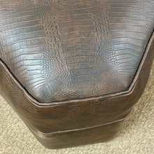 Load image into Gallery viewer, LG Faux Leather Ottoman
