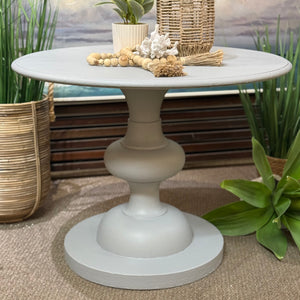 Light Grey Pedestal Side Table