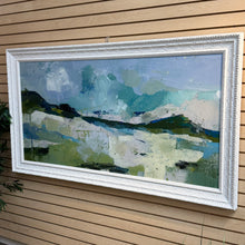 Load image into Gallery viewer, Framed Green/Blue Abstract
