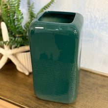 Load image into Gallery viewer, Teal Rect. Vase
