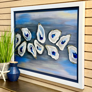 'Oysters On Gray' Fine Art Giclee